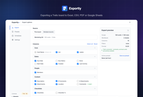 How to Export a Trello Board to Excel, CSV, PDF or Sheets